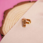 Triple line U shaped open stud for women